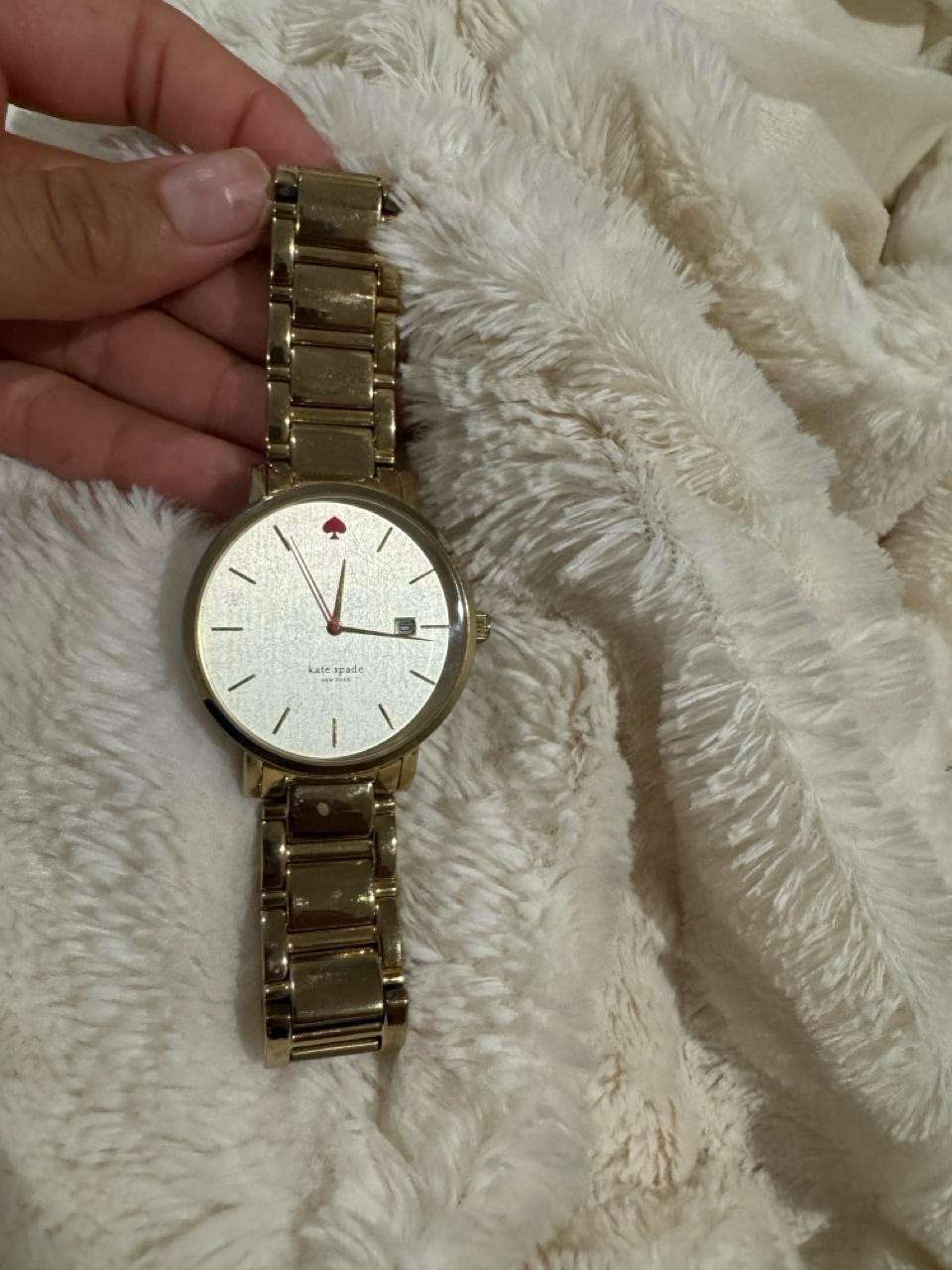 Kate Spade Womens Gold Stainless Steel Bracelet Watch  Gold Dial